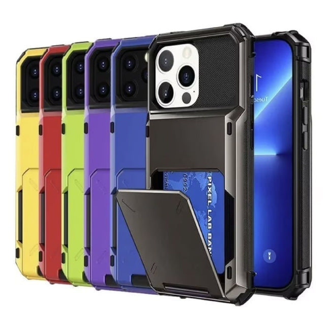 Kaarthouder Hoesje voor iPhone 15 Pro - Wallet Card Slot Portemonnee Flip Cover Case - Blauw