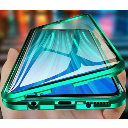 Samsung Galaxy A10 Magnetisch 360° Hoesje met Tempered Glass - Full Body Cover Hoesje + Screenprotector Groen