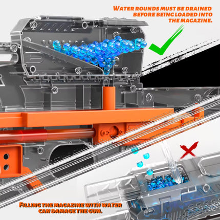 P90 Elektrische Gel Blaster Volautomatisch - Water Speelgoed Foam Shooter - Transparant Zwart