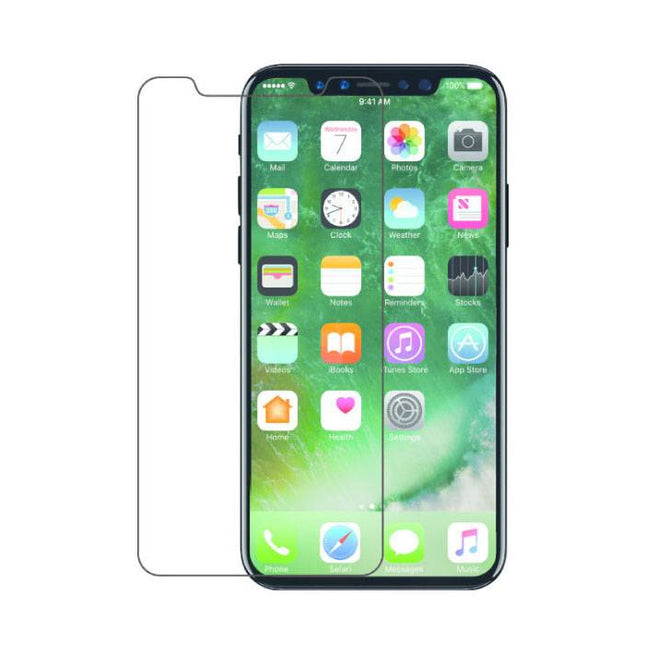 iPhone X Transparant TPU Hoesje + Screen Protector Tempered Glass
