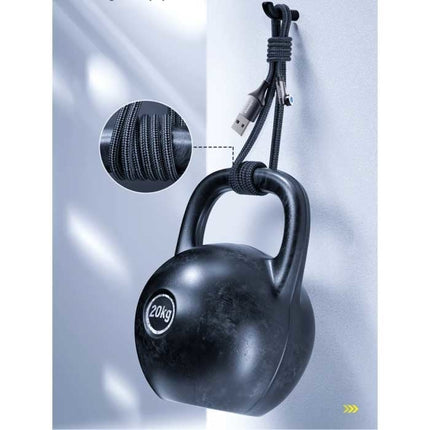 iPhone Lightning Magnetische Oplaadkabel 1 Meter met 540° Roterende Plug - 2.4A Fast Charging Gevlochten Nylon Oplader Data Kabel Rood