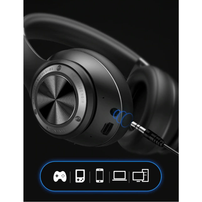 Draadloze Gaming Koptelefoon met Microfoon - Bluetooth 5.0 Headphones Headset Zwart