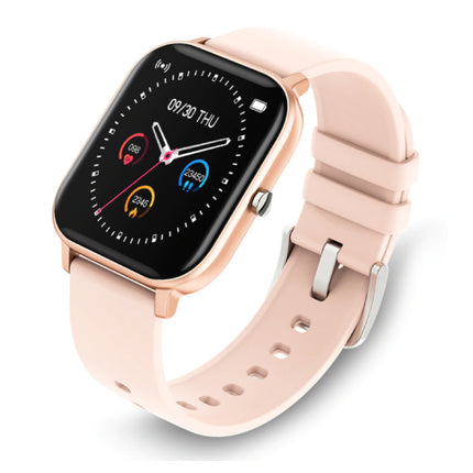 P8 Smartwatch Smartband Smartphone Fitness Sport Activity Tracker Horloge OLED iOS iPhone Android Siliconen Bandje Rose Gold