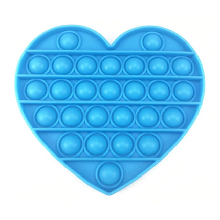 Pop It - Fidget Anti Stress Speelgoed Bubble Toy Siliconen Hartje Blauw