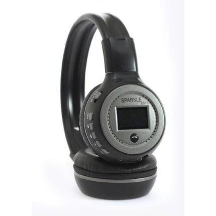 B570 Draadloze Koptelefoon met LED Display en FM Radio - Bluetooth 5.0 Wireless Headphones Stereo Studio Grijs