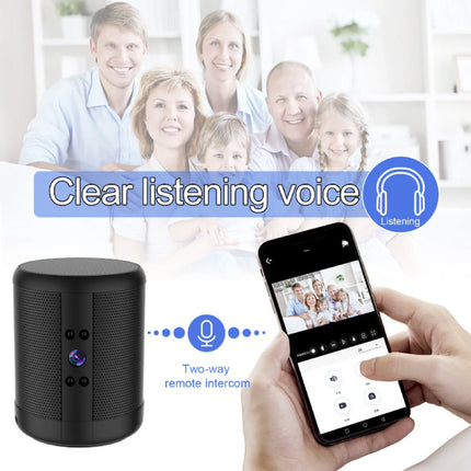 Mini Security Camera / Bluetooth Speaker - Luidspreker HD 1080p Camcorder Tweeweg Intercom - Zwart