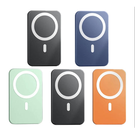 10.000mAh Mini Magnetische Qi Powerbank voor Mobiele Telefoons - PD Poort Draadloos Noodaccu Batterij Accu Zwart