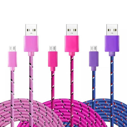 iPhone/iPad/iPod Lightning USB Oplaadkabel Gevlochten Nylon Oplader Data Kabel Data 1 Meter Rood