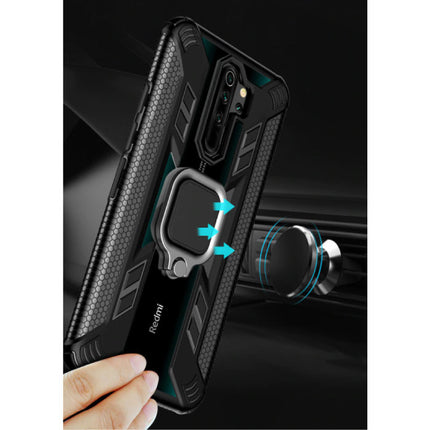 Xiaomi Mi 8 Hoesje  - Magnetisch Shockproof Case Cover Cas TPU Blauw + Kickstand