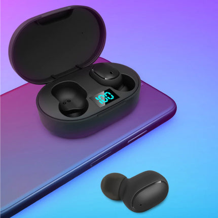 E6S Draadloze Oortjes - Touch Control Oordopjes TWS Bluetooth 5.0 Earphones Earbuds Oortelefoon Zwart