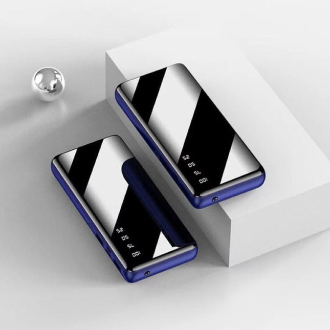 80.000mAh Powerbank met 4 Poorten - Ingebouwde Zaklamp - Externe Noodaccu Batterij Oplader Charger Blauw