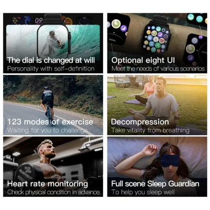 I33 Smartwatch Gezondheid Monitor - Sport Health Tracker Horloge - Silicoon Bandje - Zwart