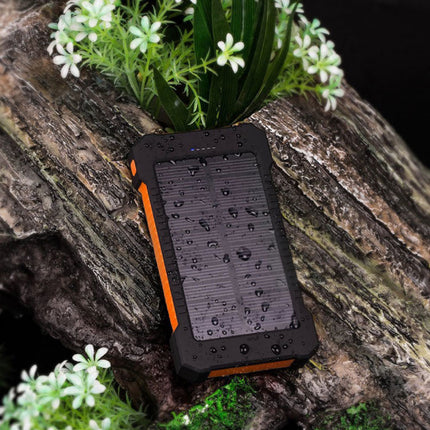  Solar Charger 30.000mAh Externe Powerbank Zonnepaneel Noodaccu Batterij Oplader Zon Oranje