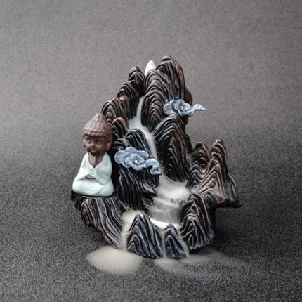 Aromatherapie Sier Wierookbrander Waterval Terugstromen - Backflow Incense Burner Feng Shui Decor Hars Ornament Blauw