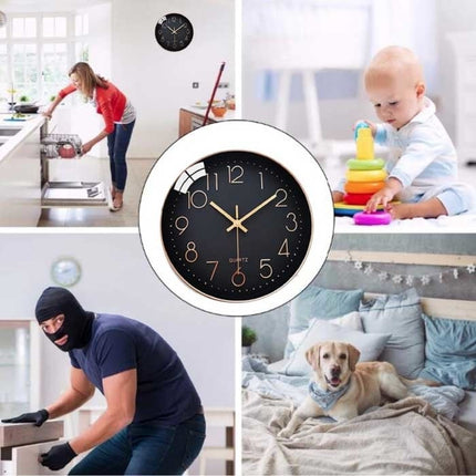 G20 Klok met 1080p Camera en WiFi - Draadloze Smart Home Security Night Vision Motion Detection Zwart