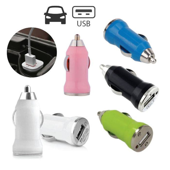 5-Pack iPhone/iPad/iPod AAA+ Autolader USB - Snel opladen - 5 Kleuren 