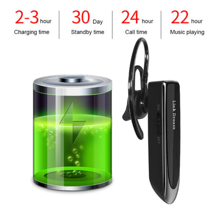 Draadloze Business Headset - Oordopje One Click Control TWS Oortje Bluetooth 5.0 Wireless Bud Headphone Oortelefoon Wit
