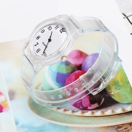 Jelly Horloge voor Dames - Kwarts Uurwerk Silicoon Bandje - Wit