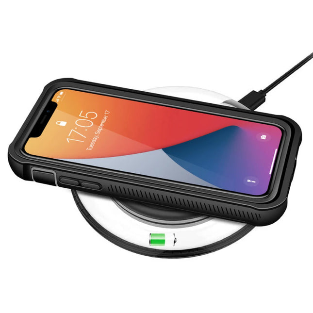 iPhone 12 Pro Max 360°  Full Body Hoesje Bumper Case  + Screenprotector - Shockproof Cover Zwart