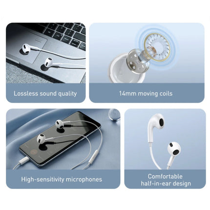 C17 Oordopjes met Microfoon - USB-C Oortjes Volumebeheer Oortelefoon - Wit
