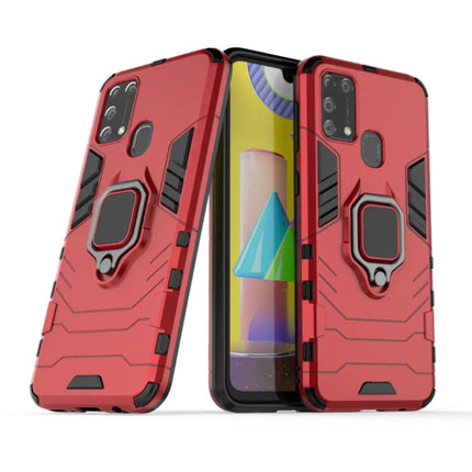 Samsung Galaxy A10s Hoesje met Kickstand en Magneet - Shockproof Cover Rood