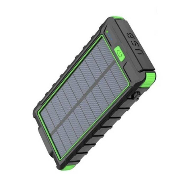 80.000mAh Solar Powerbank met 2 USB Poorten - Ingebouwde Zaklamp en Kompas - Externe Noodaccu Batterij Oplader Charger Zon Groen