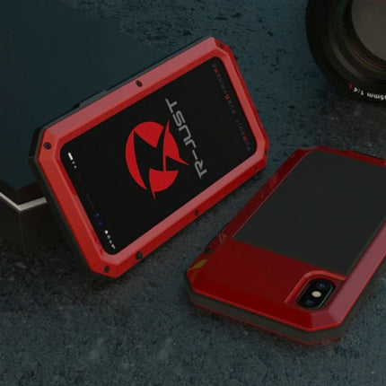 iPhone 5S 360°  Full Body Case Tank Hoesje + Screenprotector - Shockproof Cover Rood