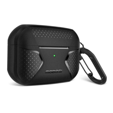 Shockproof Hoesje voor AirPods Pro met Karabijnhaak - AirPod Case Cover Skin - Zwart