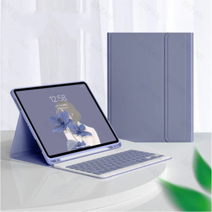 Toetsenbord Hoes voor iPad Pro 11 (2020) - QWERTY Multifunctionele Keyboard Bluetooth Smart Cover Case Hoesje Paars
