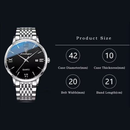 Luxe Sport Kwarts Horloge - 3 Bar Waterdicht Lichtgevend Herenhorloge Roestvrij Staal - Zilver Grijs