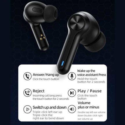 LP3 Pro Draadloze Oortjes - Bluetooth 5.0 Touch Control Oordopjes Zwart