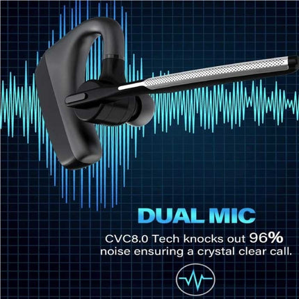 K18 Draadloze Business Headset - Handsfree Oordopje One Click Control TWS Oortje Bluetooth 5.0 Oortelefoon Zwart