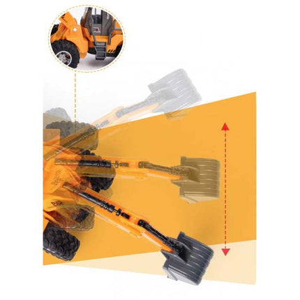 Graafmachine Tractor met Afstandsbediening - Bestuurbaar Speelgoed Machine op 1:32 Schaal Radiografisch Metaallegering