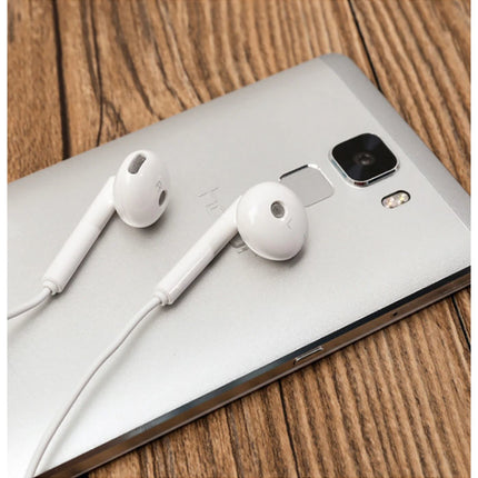 Honor AM115 Oortjes met Microfoon en Controls - 3.5mm AUX Oordopjes Wired Earphones Oortelefoon Wit