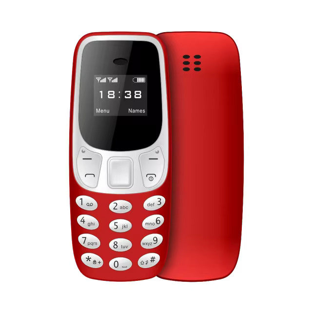 BM10 Mini Telefoon - 0.66 inch HD Scherm - Dual SIM - Dumphone GSM - Rood