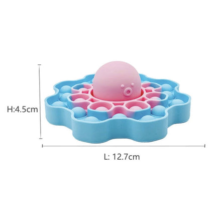 Pop It Octopus - Dubbele Kleur - Fidget Anti Stress Speelgoed Bubble Toy Siliconen Paars-Blauw
