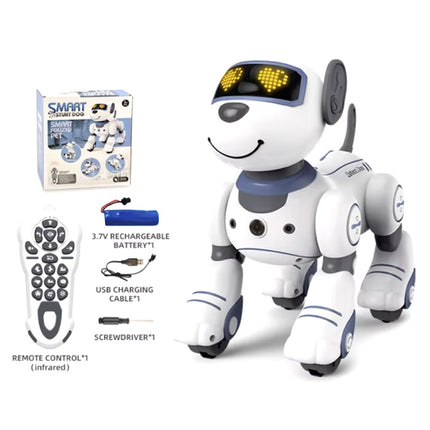 RC Robot Hond met IR Afstandsbediening - Stunt Speelgoed Bestuurbaar Dier - Wit