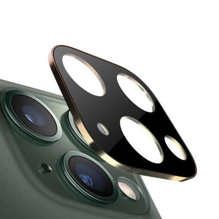 iPhone 13 Mini Camera Lens Cover - Tempered Glass en Metalen Ring Goud