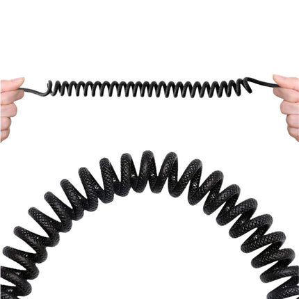 Gekrulde Oplaadkabel voor Micro-USB - 2A Spiraal Veer Datakabel 1.2 Meter Oplader Kabel Blauw