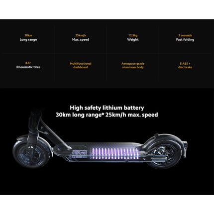 Mi 1S Elektrische Scooter Ultralicht - Off-Road Smart E Step - 250W - 25 km/u - 8.5 inch Wielen Zwart