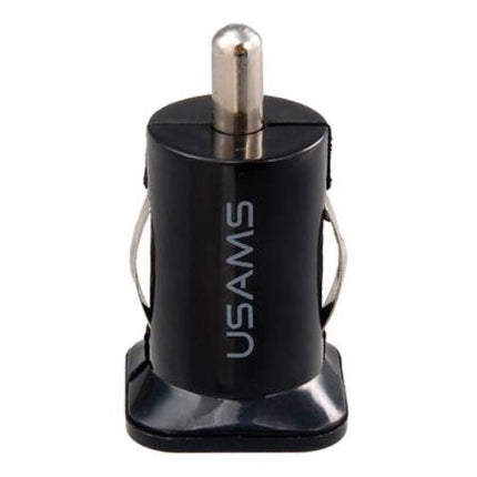 USAMS Dual Autolader/Carcharger 5V - 3.1A Zwart