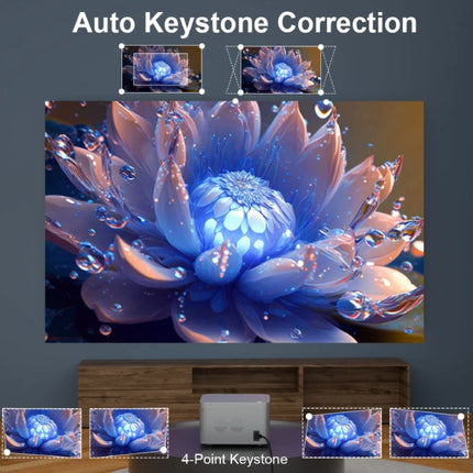 Android 11 Projector - 580 ANSI Lumen - Beamer Home Media Speler Grijs
