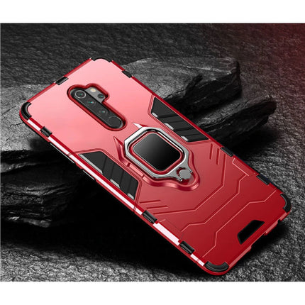 Xiaomi Redmi 8A Hoesje  - Magnetisch Shockproof Case Cover Cas TPU Rood + Kickstand
