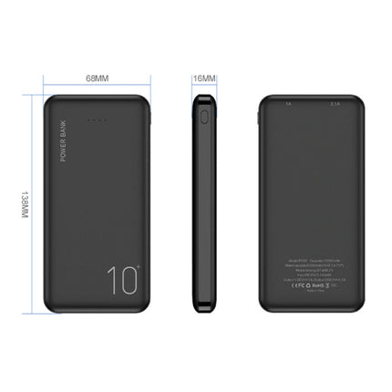 Externe 10.000mAh Powerbank Noodaccu Batterij Oplader Charger Wit