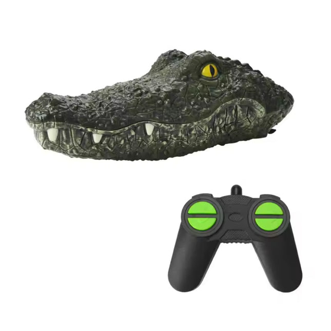 RC Krokodil Hoofd met Afstandsbediening - Elekrisch Speelgoed Alligator Kop Waterdicht - Groen