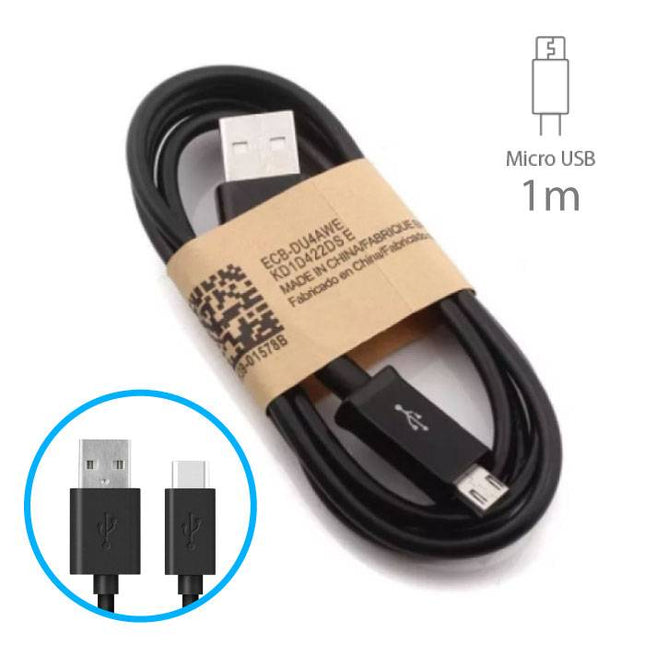2-Pack USB 2.0 - Micro-USB Oplaadkabel Oplader Data Kabel Data Android 1 Meter Zwart