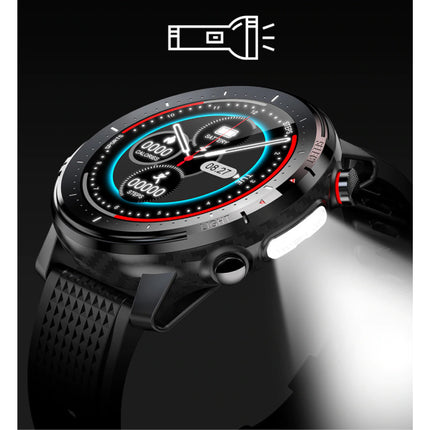 Sport Smartwatch met Hartslagmeter -  Fitness Sport Activity Tracker Siliconen Bandje Horloge iOS Android Rood