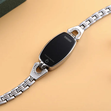Diamant Horloge voor Vrouwen - Digitaal LED Uurwerk Touch Screen Waterdicht Goud