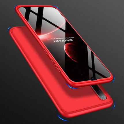 Xiaomi Redmi Note 6 Full Cover - 360° Body Hoesje Case + Screenprotector Tempered Glass Rood