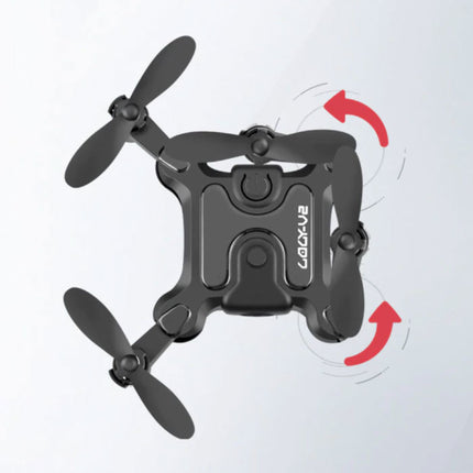 4D-V2 Mini RC Drone met Camera - Pocket Quadcopter Speelgoed met Gyro Stabilistatie Zwart
